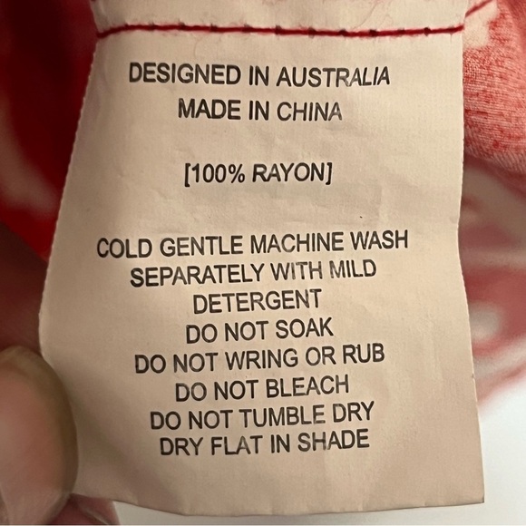 Women’s Abel The Label Short Sleeve Boho Floral Print Mini Dress Size Small - Picture 5 of 12